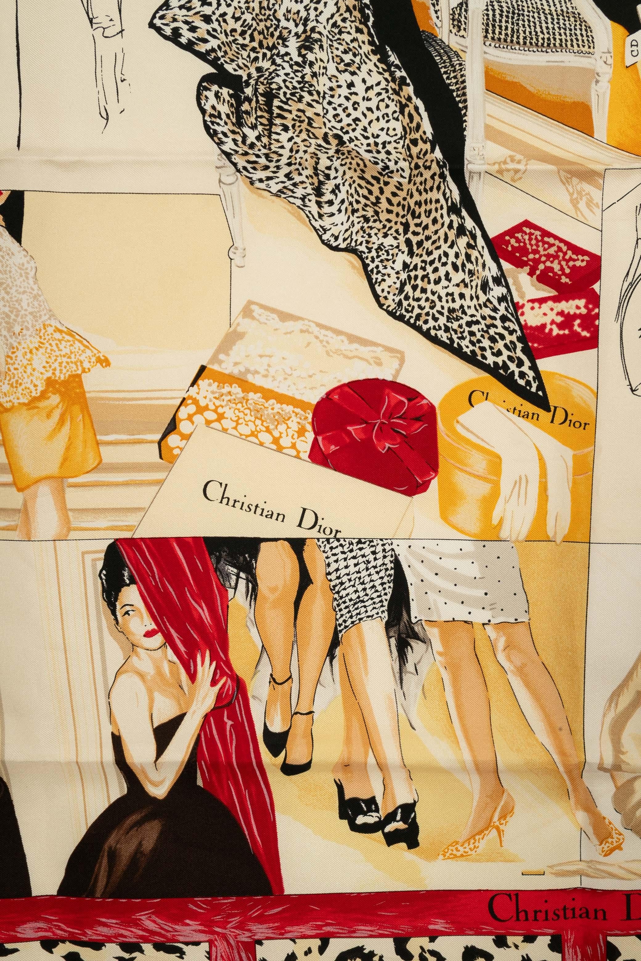 Foulard de seda Dior en Excelente estado para la venta en SAINT-OUEN-SUR-SEINE, FR