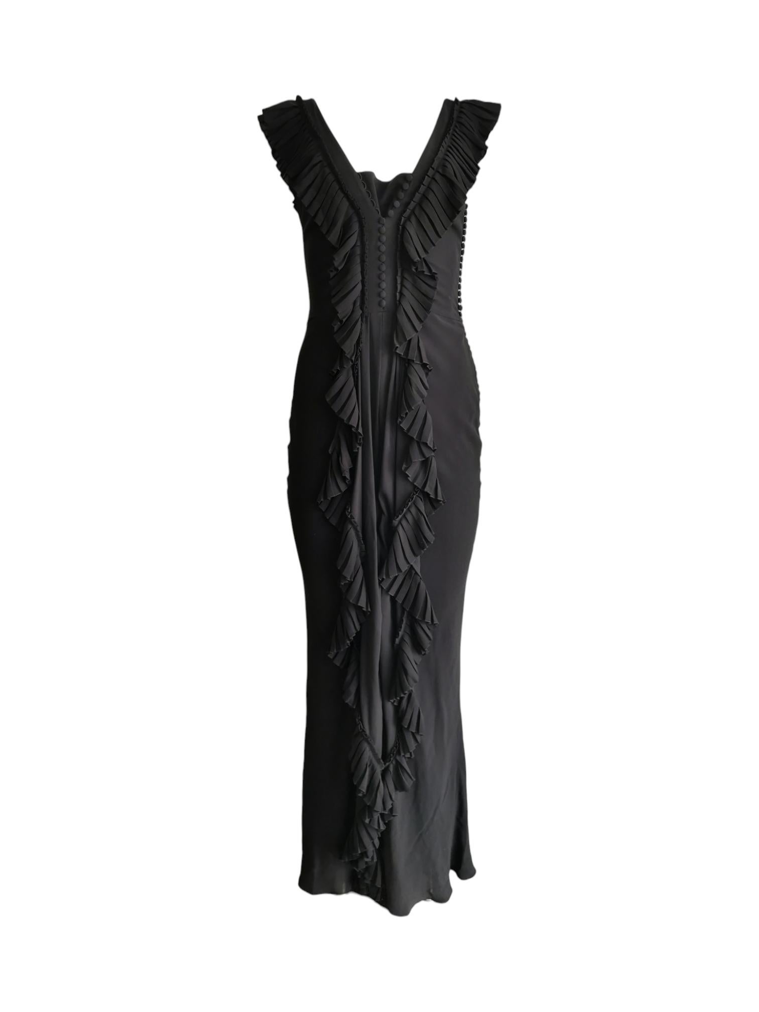 Dior silk ruffle gown, FW 2005 In Excellent Condition For Sale In London, GB
