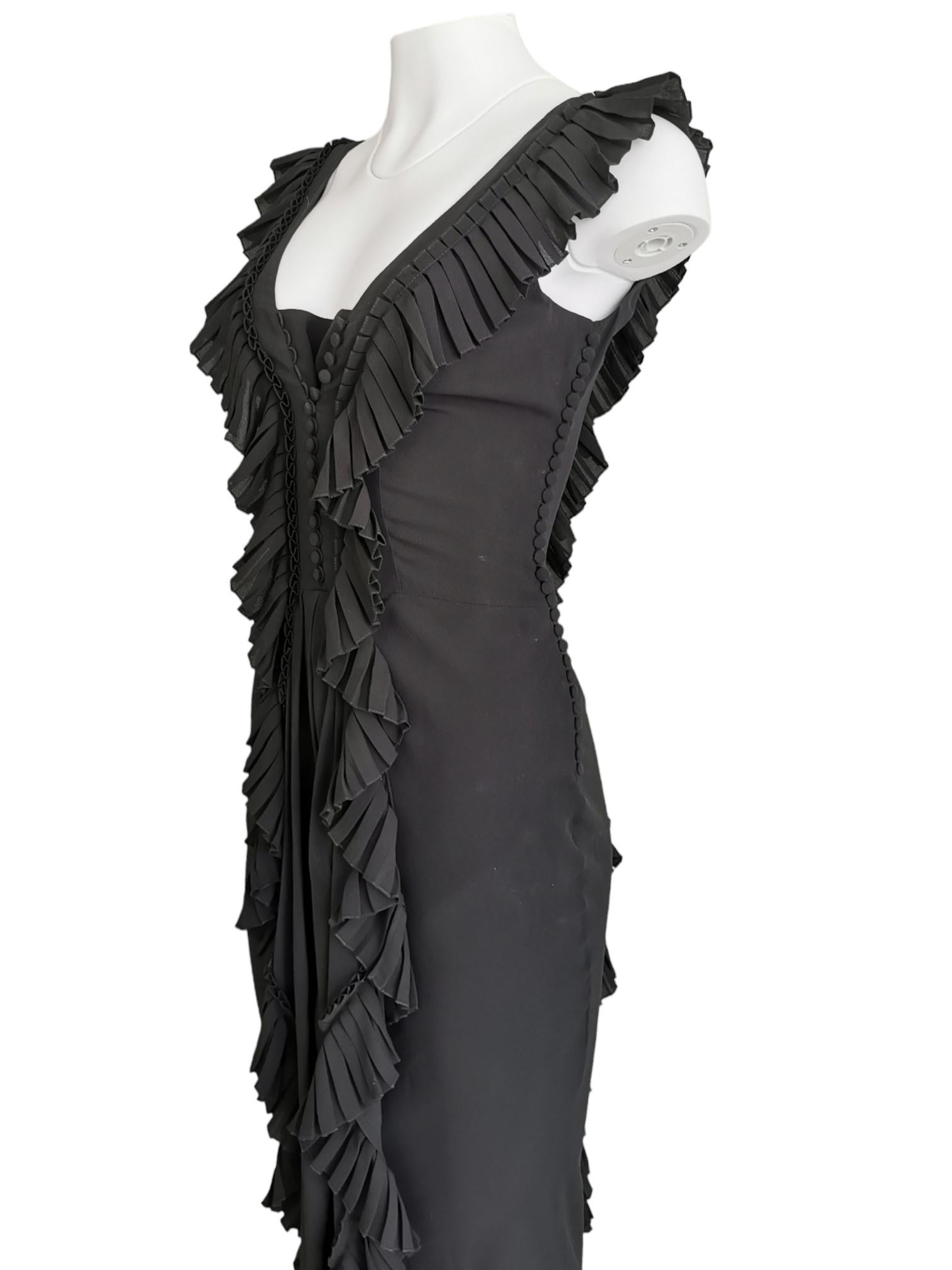 Women's Dior silk ruffle gown, FW 2005 For Sale