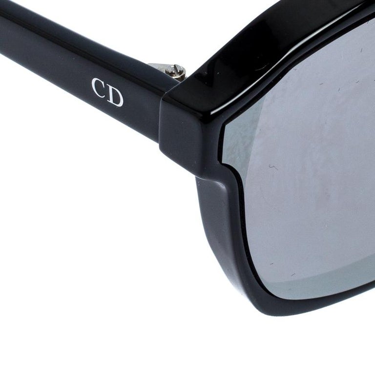 Dior Silver And Black Grey Mirrored 8070t Dior Abstract Wayfarer