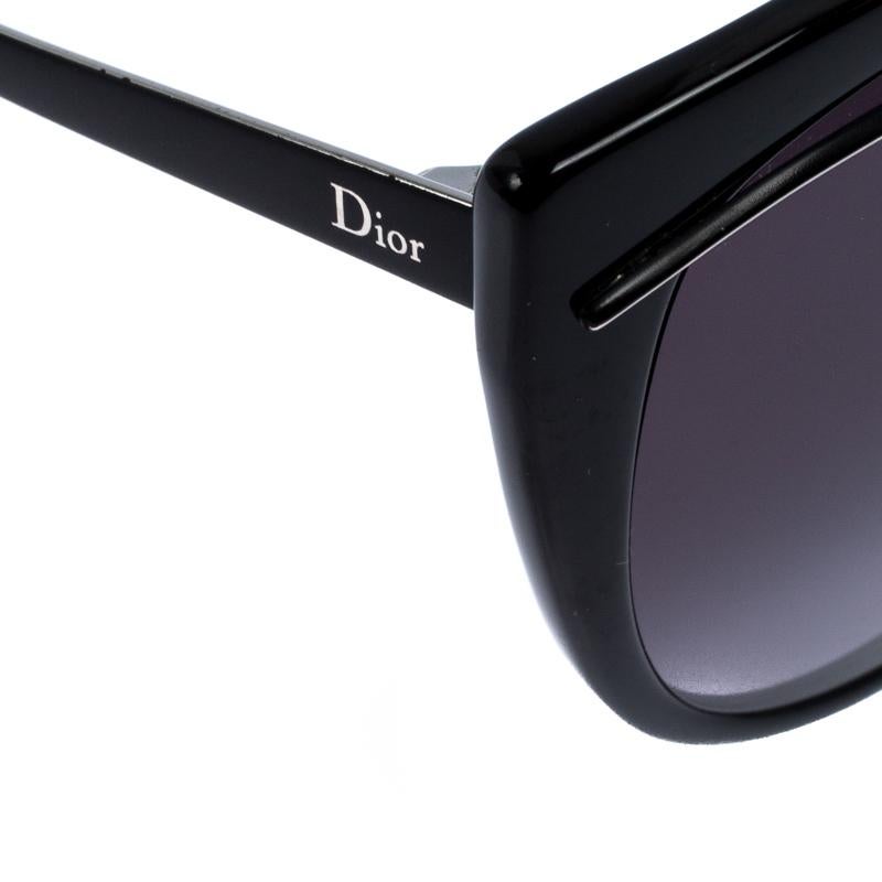 Dior Silver/Black Gradient DiorLiner Cat Eye Sunglasses In Excellent Condition In Dubai, Al Qouz 2