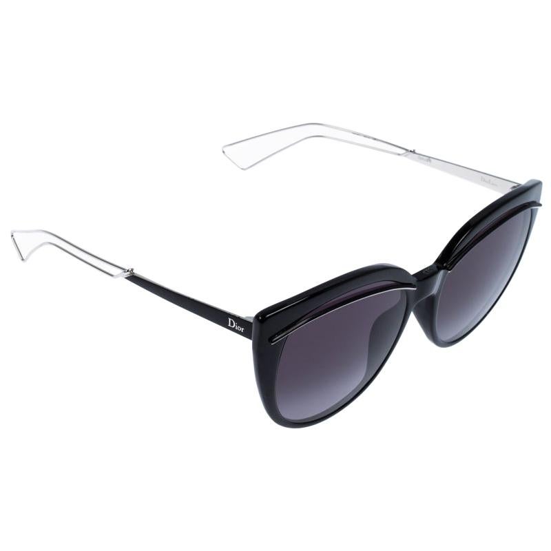 Dior Silver/Black Gradient DiorLiner Cat Eye Sunglasses
