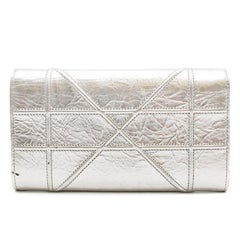 Dior Silver Calfskin Diorama Wallet on Chain 19cm