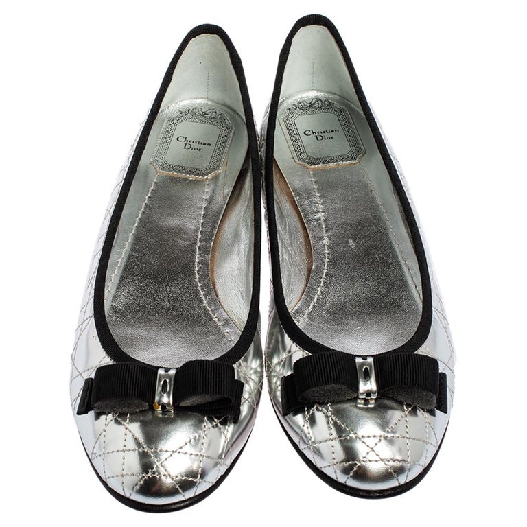 Christian Dior Bow Accents Ballet Flats
