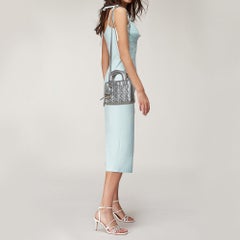Dior Silver Cannage Leather Lily Bag
