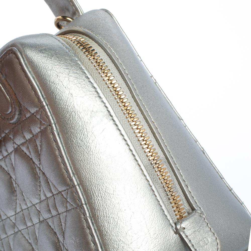 Dior Silber Cannage Leder Lily Tasche 5