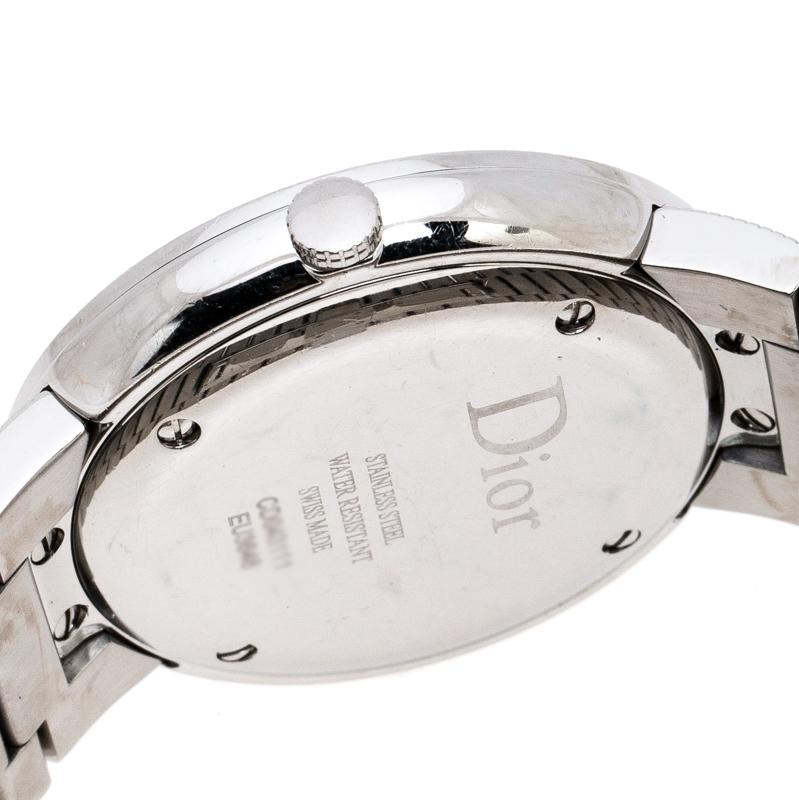 Contemporary Dior Silver Diamonds La D De Dior CD043111 Women's Wristwatch 38 mm