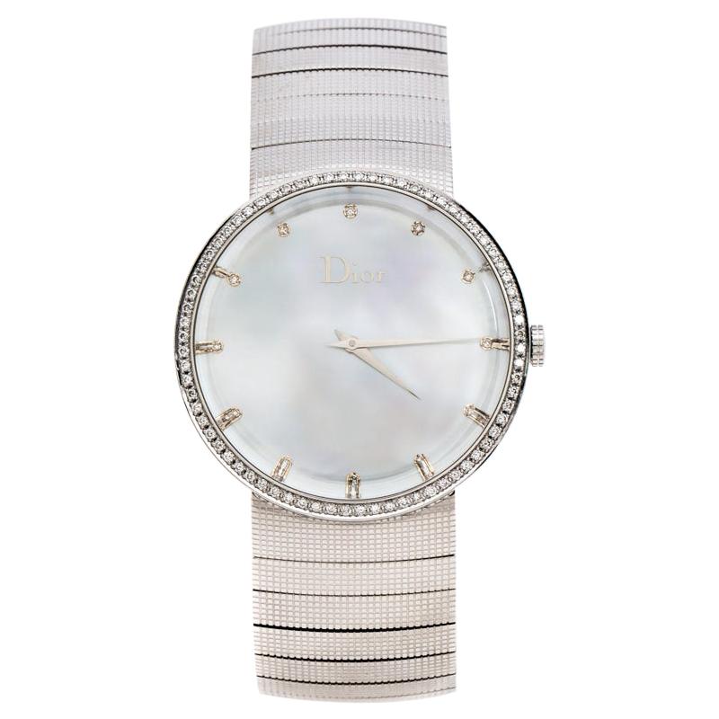Dior Silver Diamonds La D De Dior CD043111 Women's Wristwatch 38 mm
