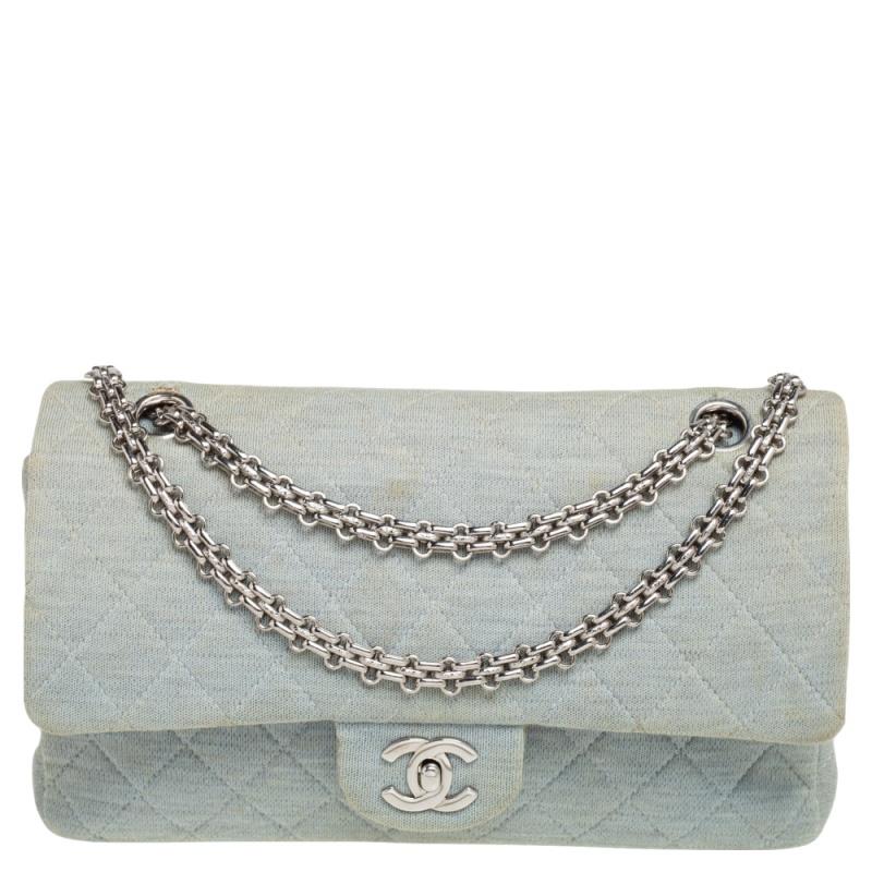 Dior Silber glänzendes Leder Diorama beschlagene vertikale Kette Clutch 10