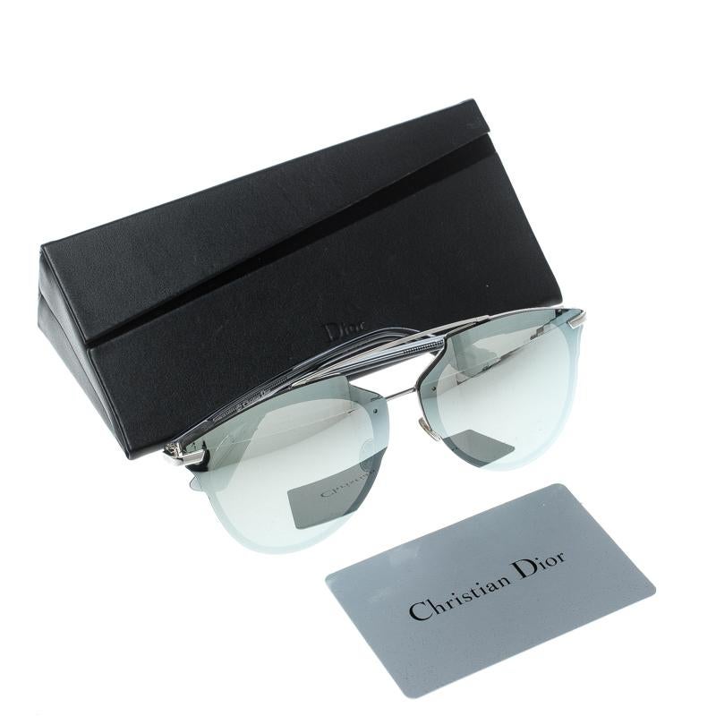 Dior Silver/Grey silver Mirrored Dior Reflected P S60RL Aviator Sunglasses 1