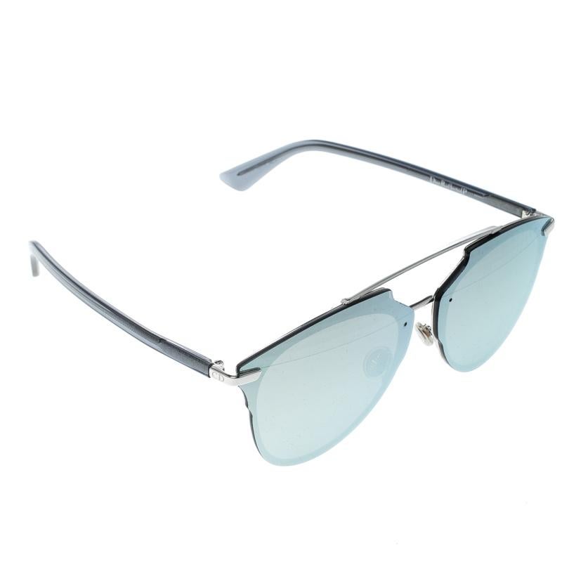 Dior Silver/Grey silver Mirrored Dior Reflected P S60RL Aviator Sunglasses