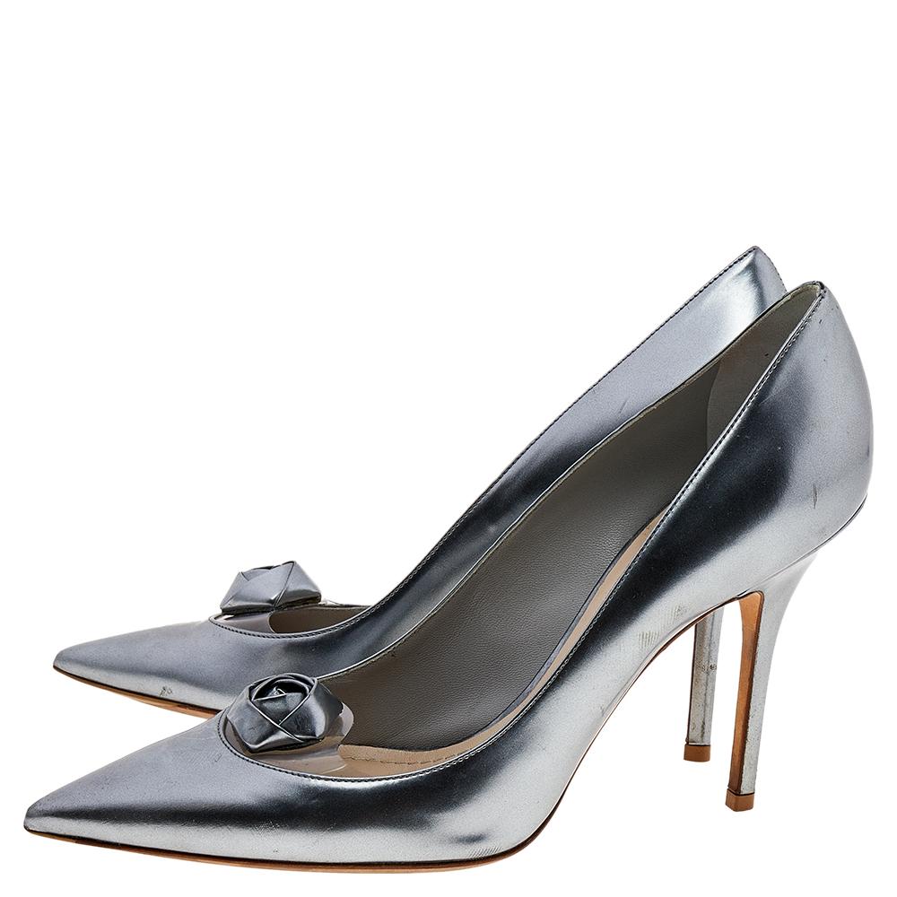 silver pumps