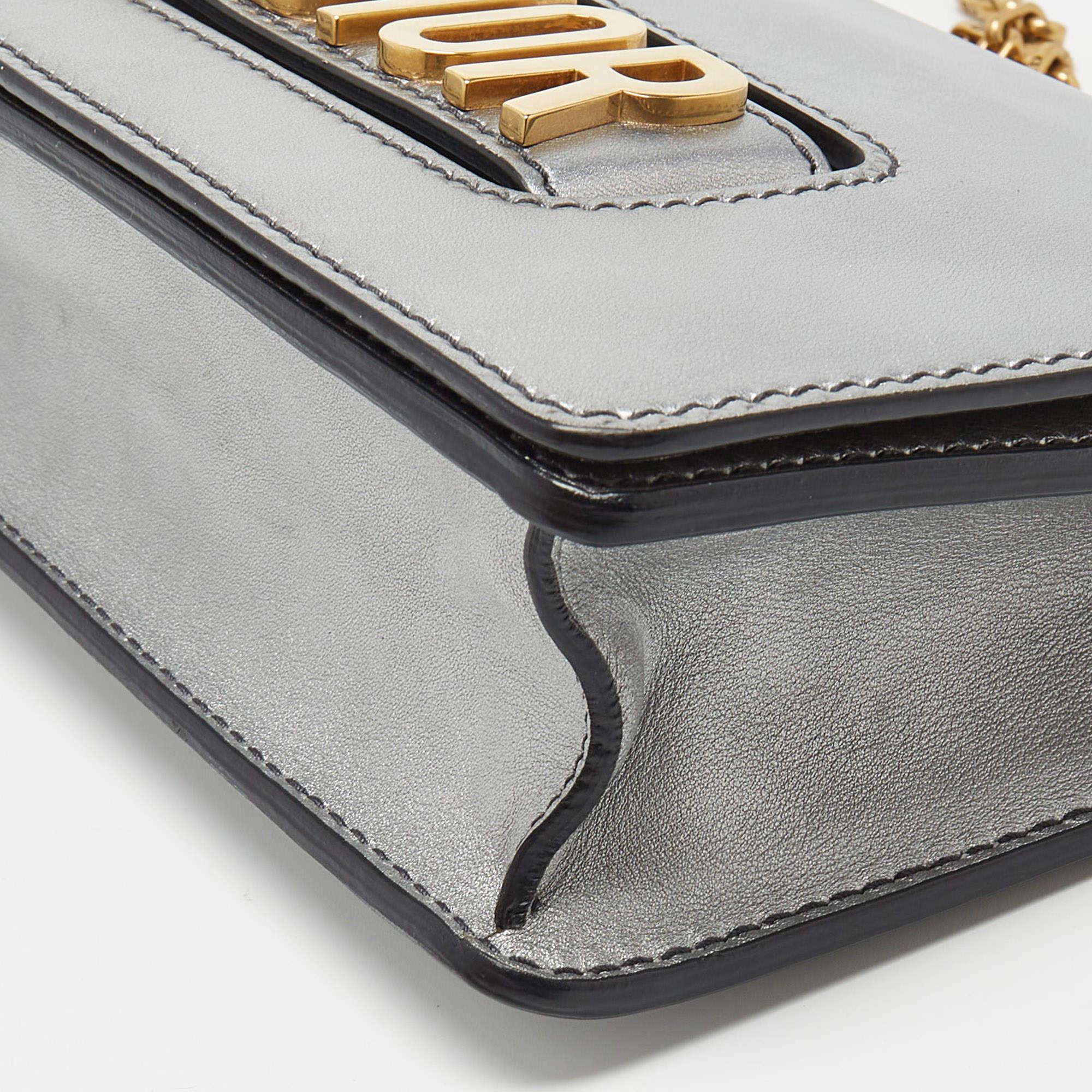 Dior Silver Leather J’adior Flap Shoulder Bag 1