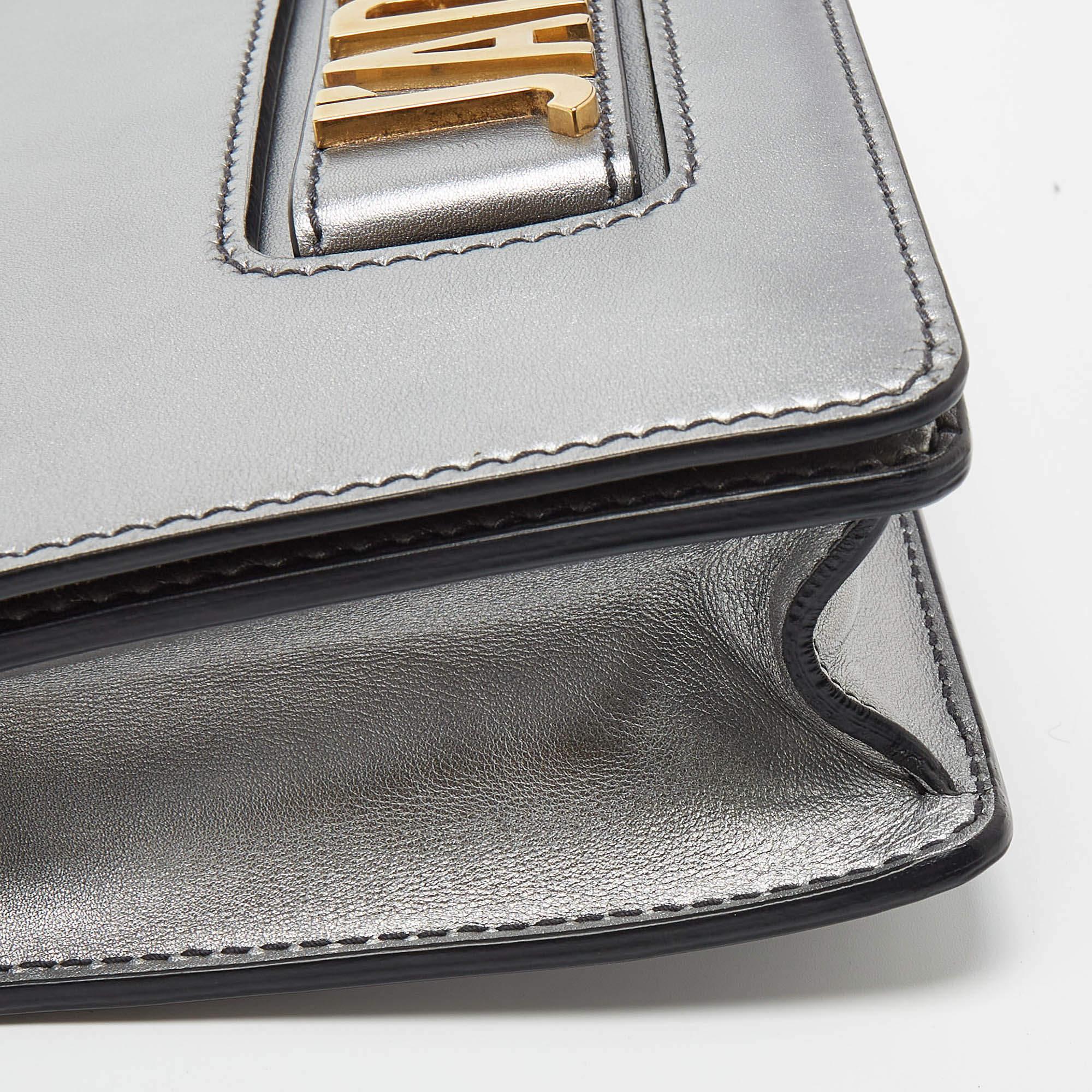 Dior Silver Leather J'adior Flap Shoulder Bag en vente 2