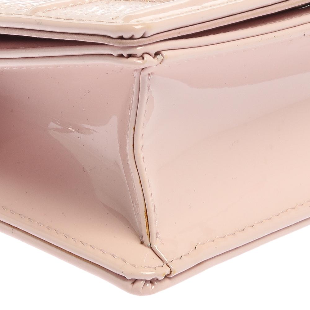 Dior Silver Micro Cannage Patent Leather Baby Diorama Crossbody Bag 5