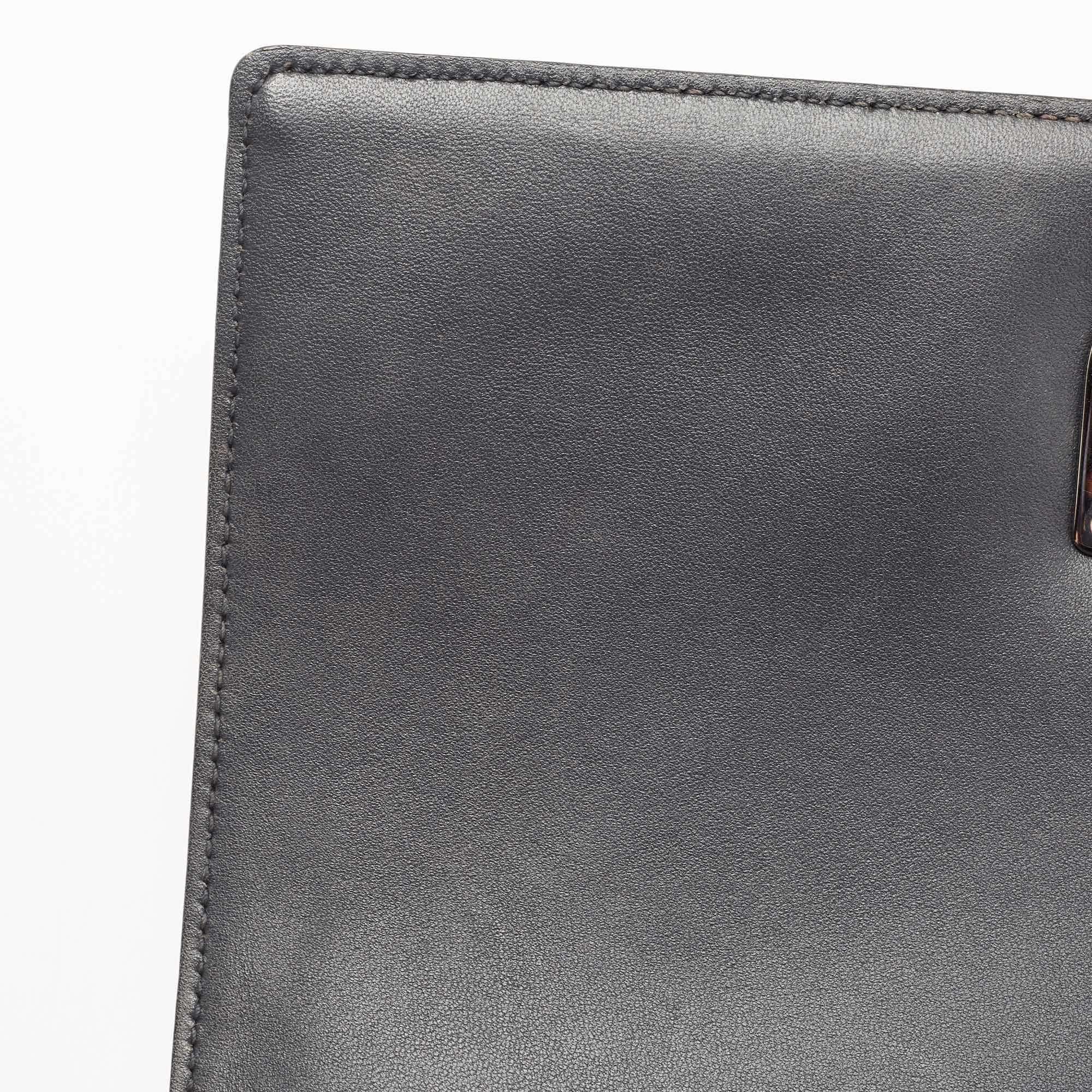 Dior Silver Micro Cannage Patent Leather Medium Diorama Shoulder Bag 7