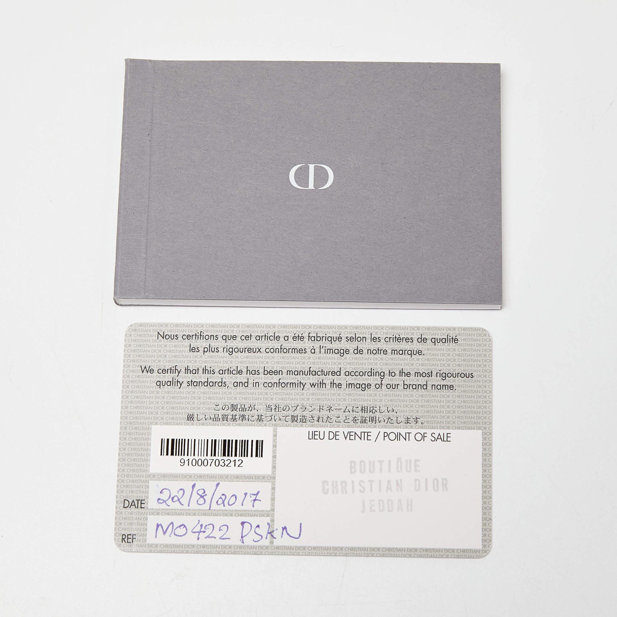 Dior Silver Microcannage Patent Leather Medium Diorama Flap Shoulder Bag For Sale 4