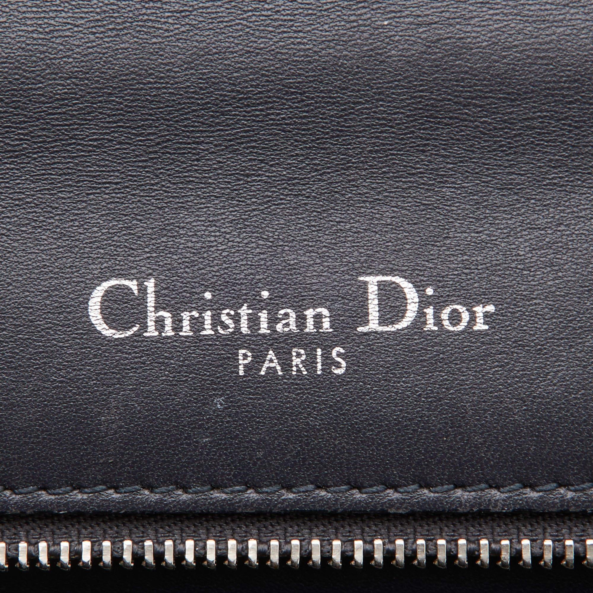 Dior Silver Microcannage Patent Leather Medium Diorama Shoulder Bag 11
