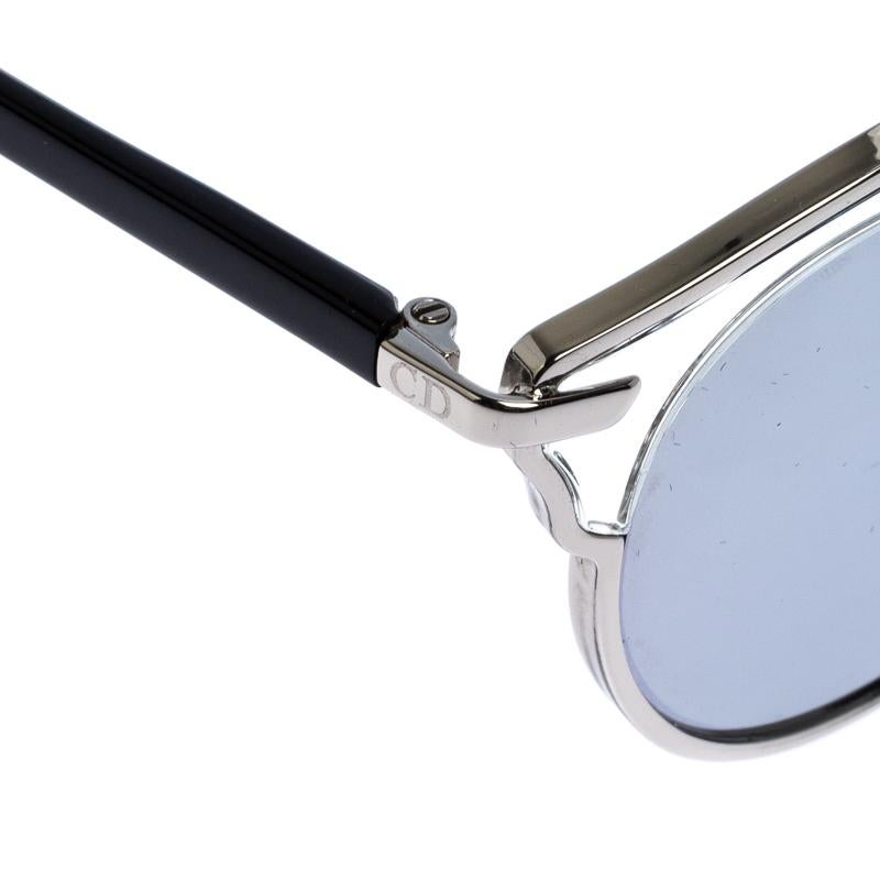 Women's Dior Silver Mirror Dior So Real Round Sunglasses