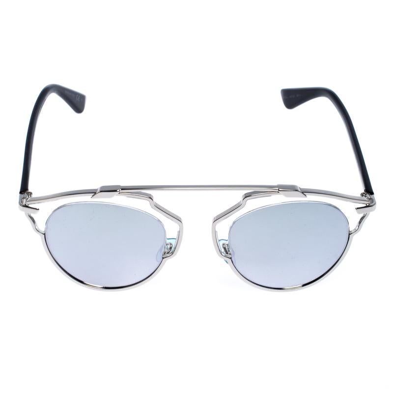 Dior Silver Mirror Dior So Real Round Sunglasses 1