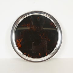 Dior Silver-Plated and Tortoiseshell Lucite Serving Tray or Centerpiece, 1970s