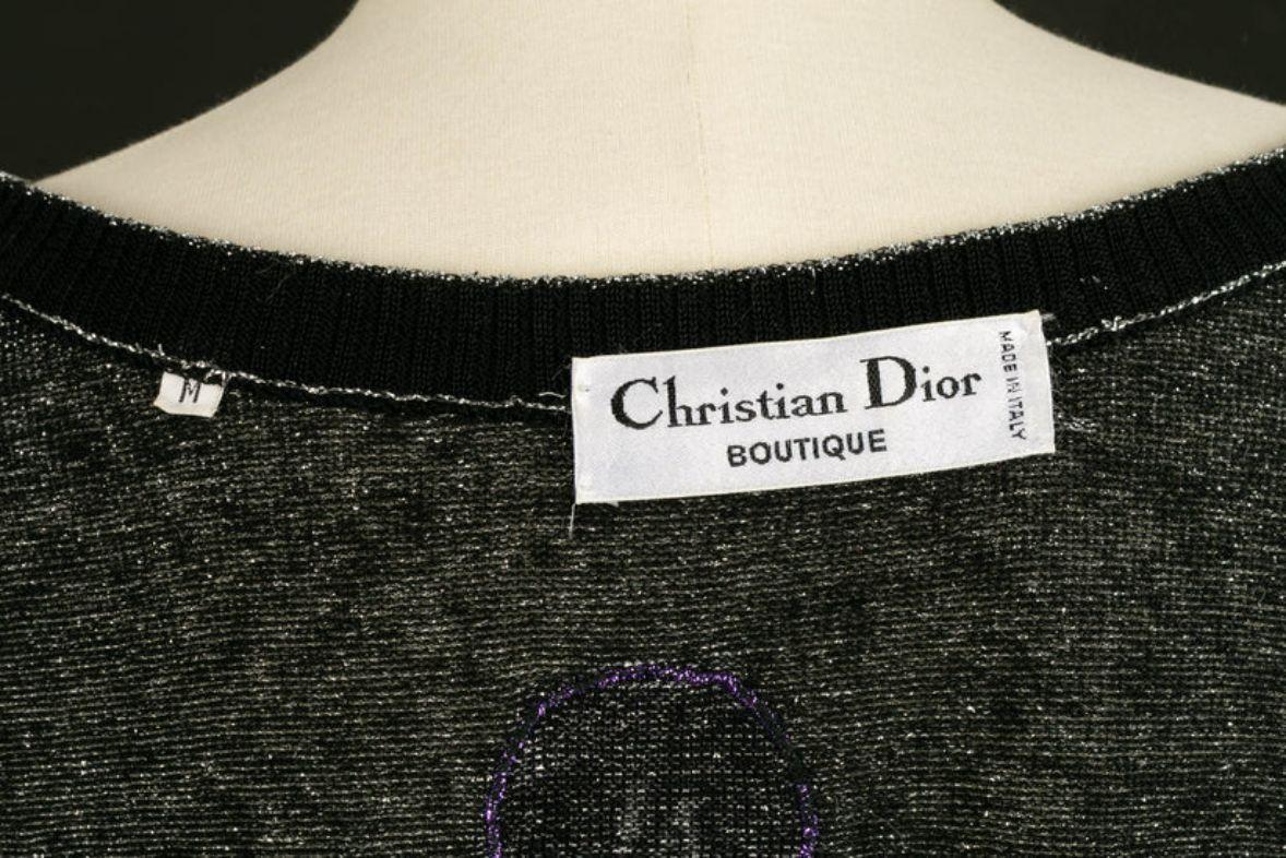Dior Silver, Purple and Pink Lurex Dress For Sale 2
