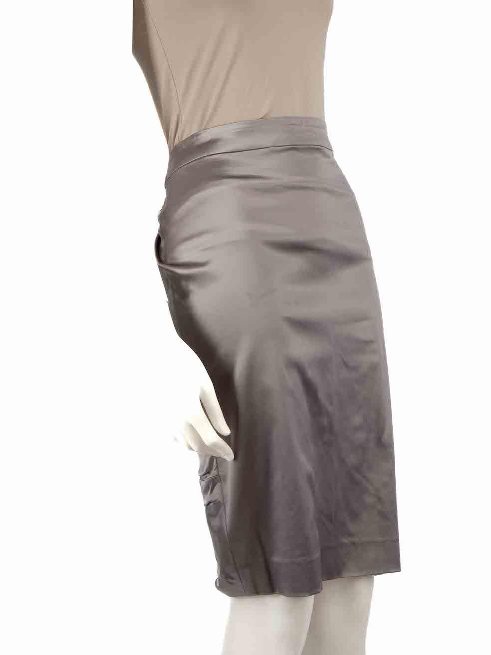 CONDITION is Very good. Minimal wear to skirt is evident. Minimal discolouration to the centre front of the waistband. Minor pull to weave along the front waistband on this used Dior designer resale item.
 
 
 
 Details
 
 
 Silver
 
 Acetate
 
