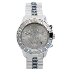 Dior Silver Stainless Steel Diamond Christal CD114313 Women's Wristwatch 38 mm