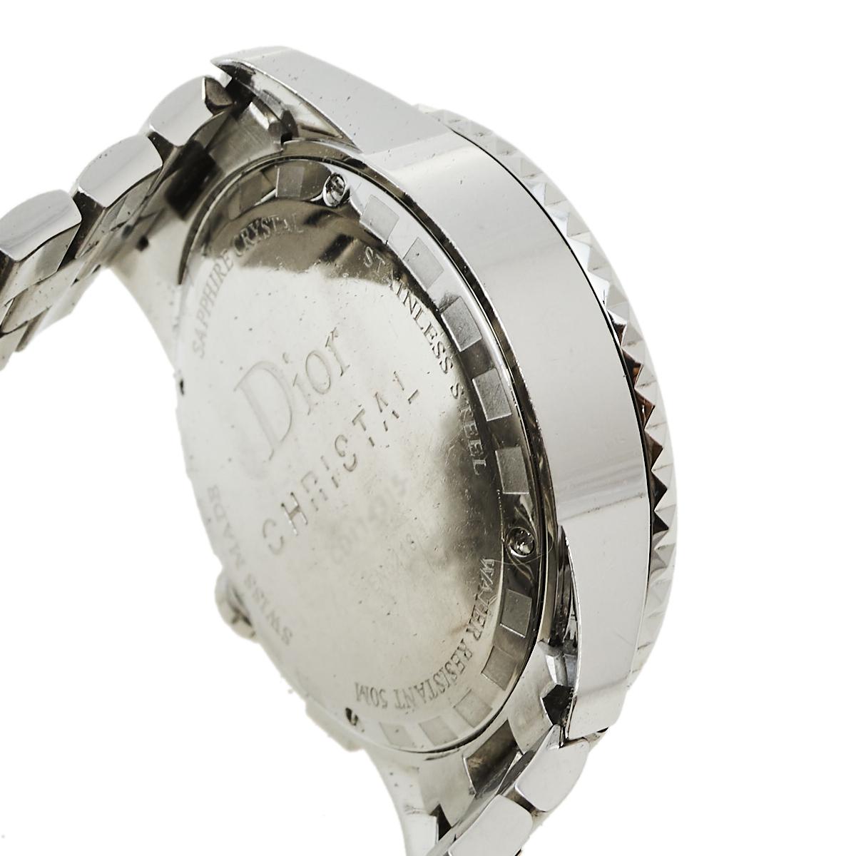 dior silver watch
