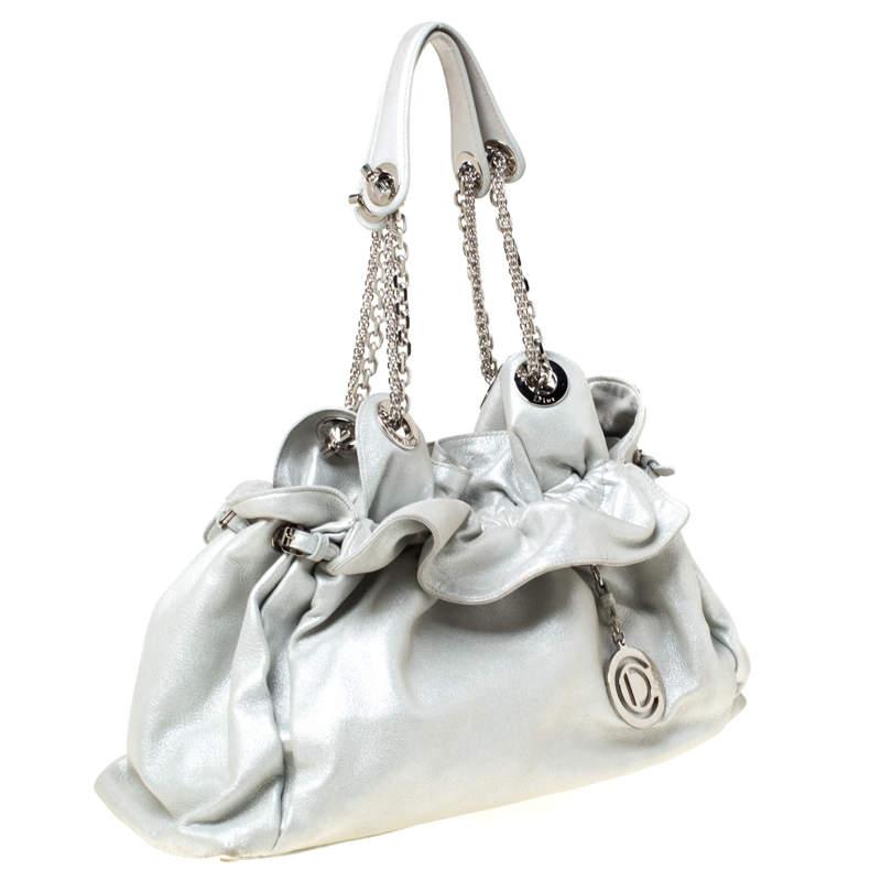 Dior Silver Suede Le Trente Hobo 10