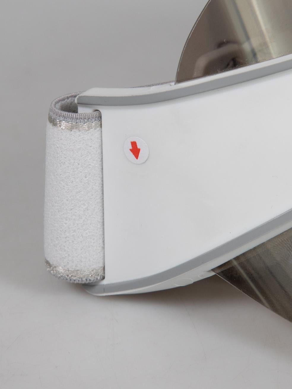 Dior Silver & White Sun Visor Hat For Sale 5