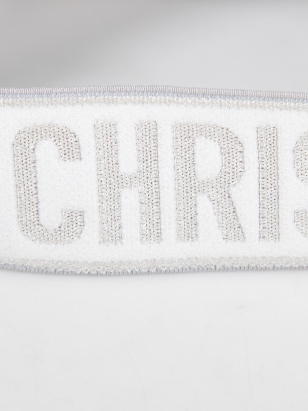 Women's Dior Silver & White Sun Visor Hat For Sale