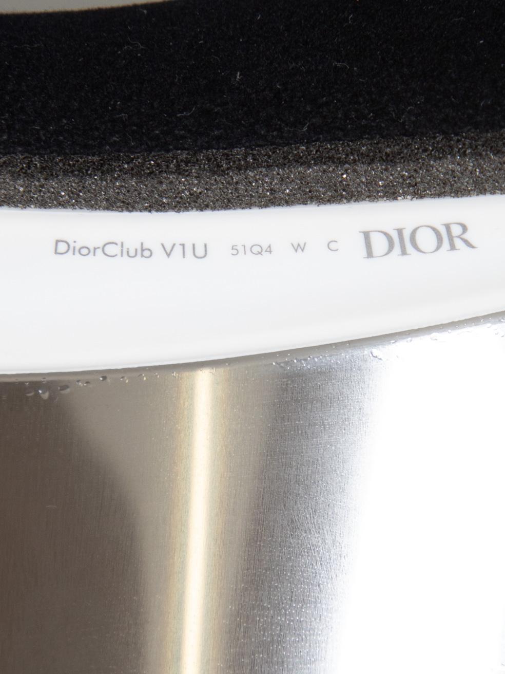 Dior Silver & White Sun Visor Hat For Sale 1