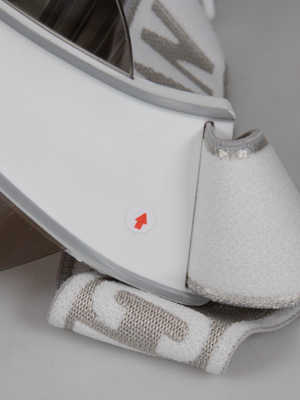 Dior Silver & White Sun Visor Hat For Sale 4