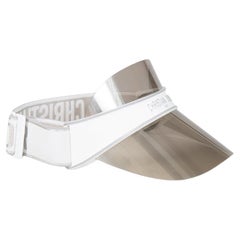 Dior Silver & White Sun Visor Hat
