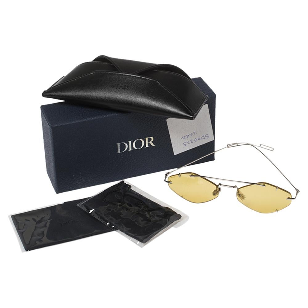 Dior Silver/Yellow 010J9 Dior Inclusion Sunglasses In New Condition In Dubai, Al Qouz 2