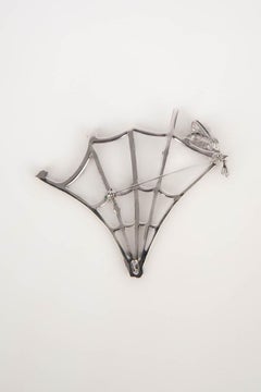 Dior Silvery Brooch in Silver Metal with Swarovski Rhinestones