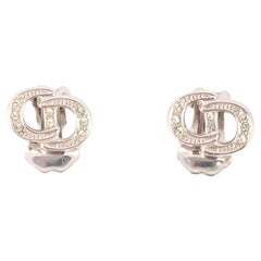Dior Silvery Clip-on Earrings