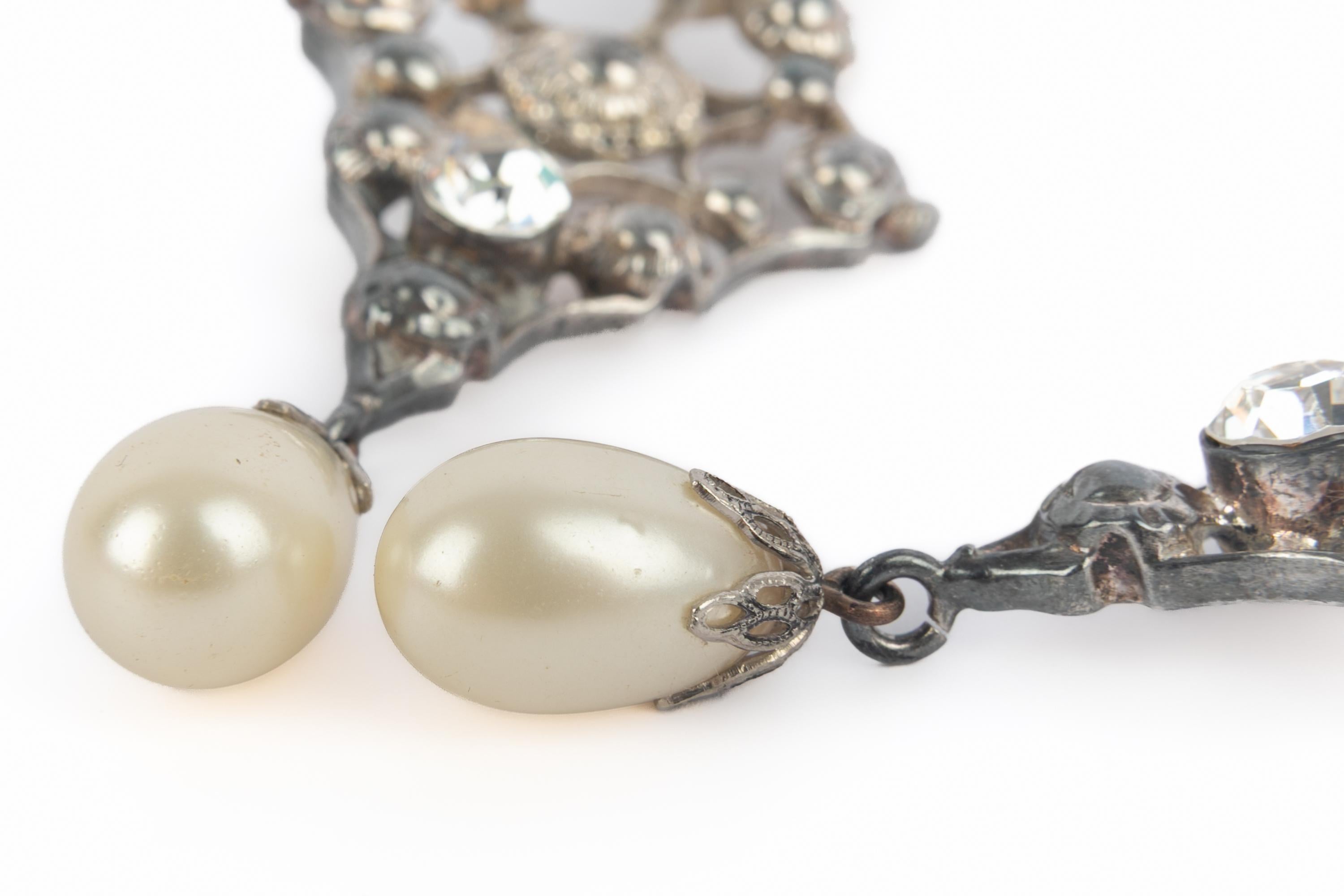 Orecchini argentati Dior 1994 in vendita 1