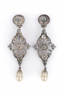 Orecchini argentati Dior 1994