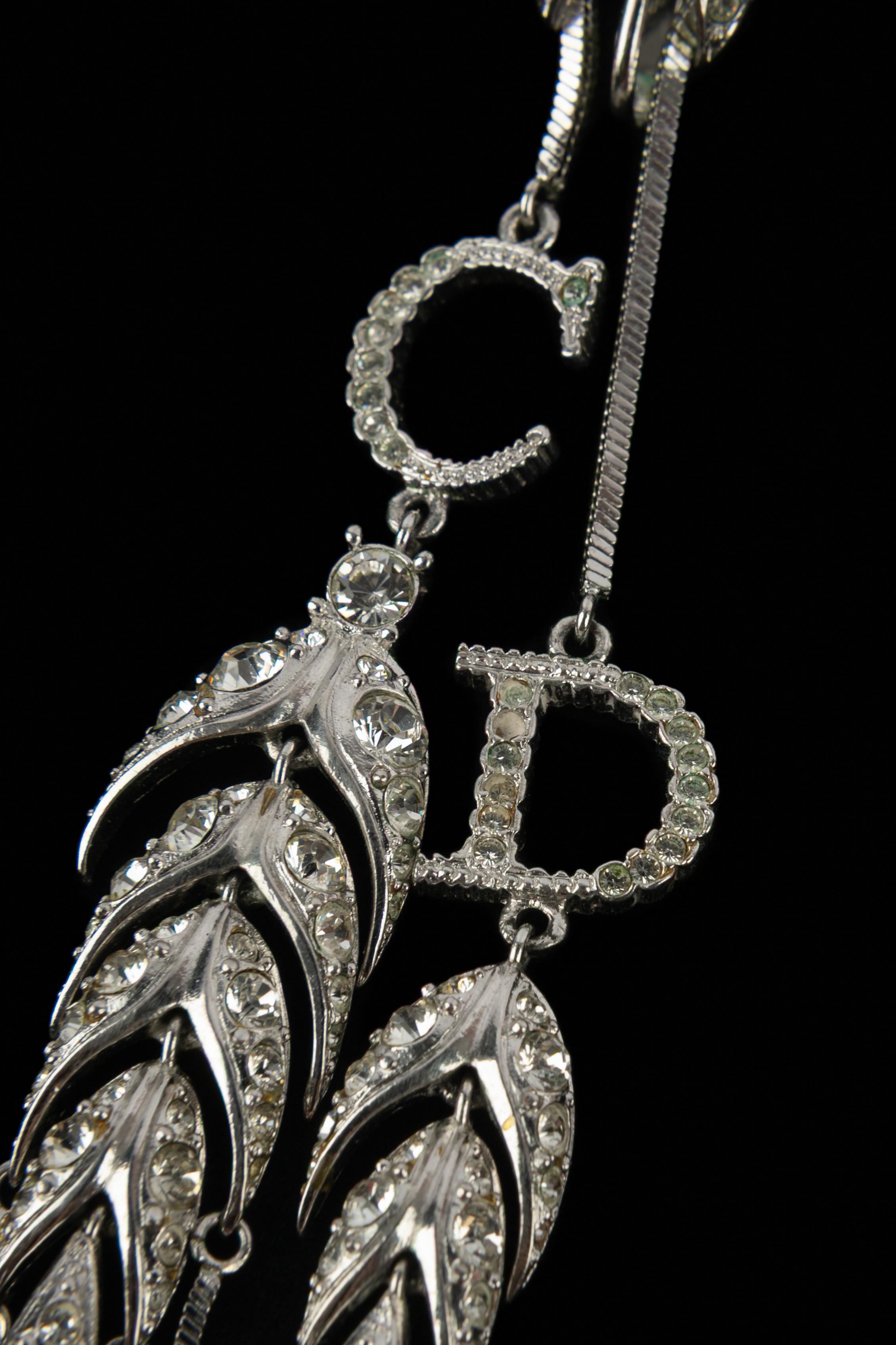 Dior silvery earrings For Sale 2