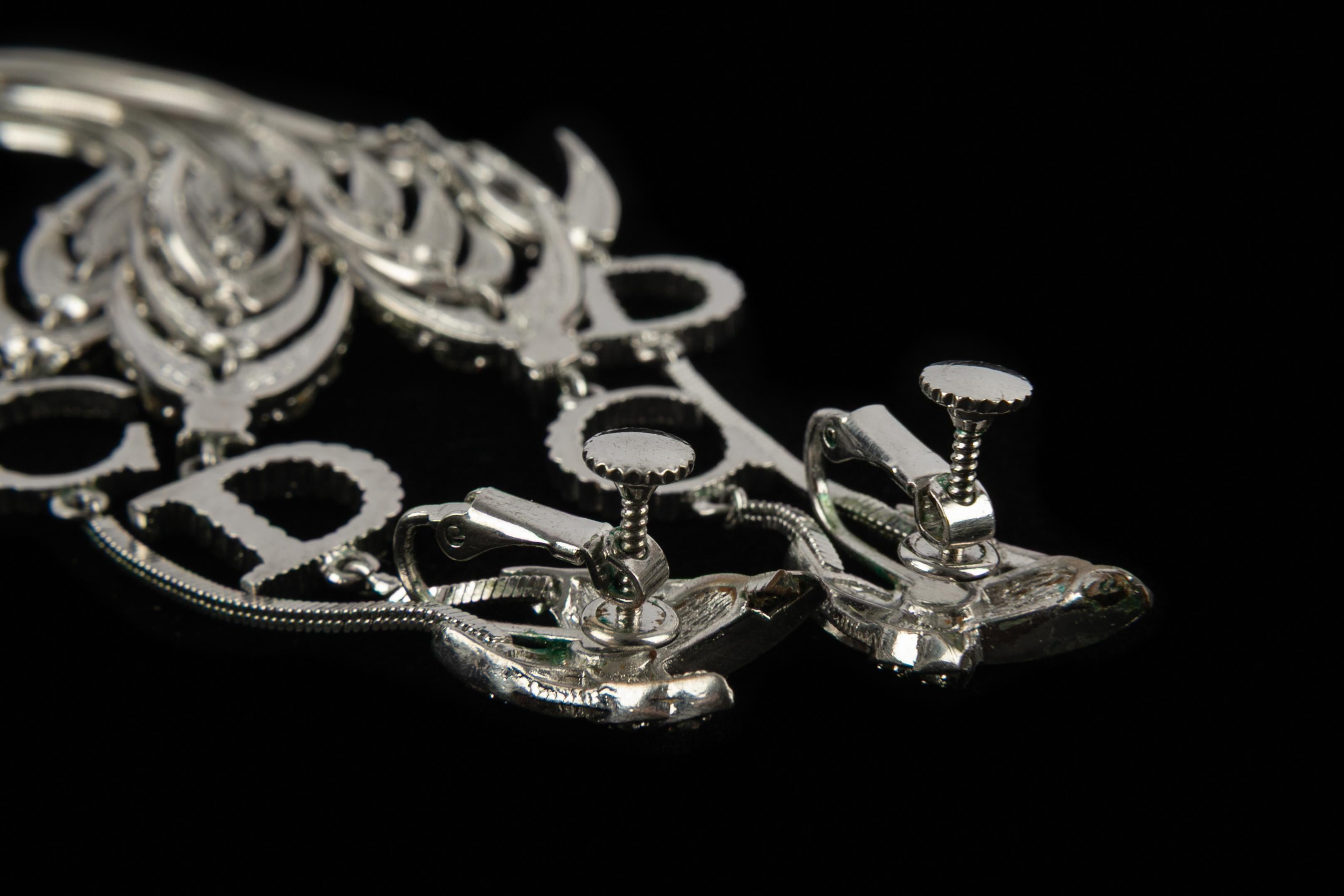 Dior silvery earrings For Sale 5