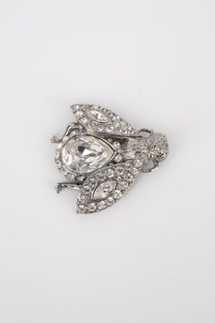 Dior Silvery Metal Bee Brooch