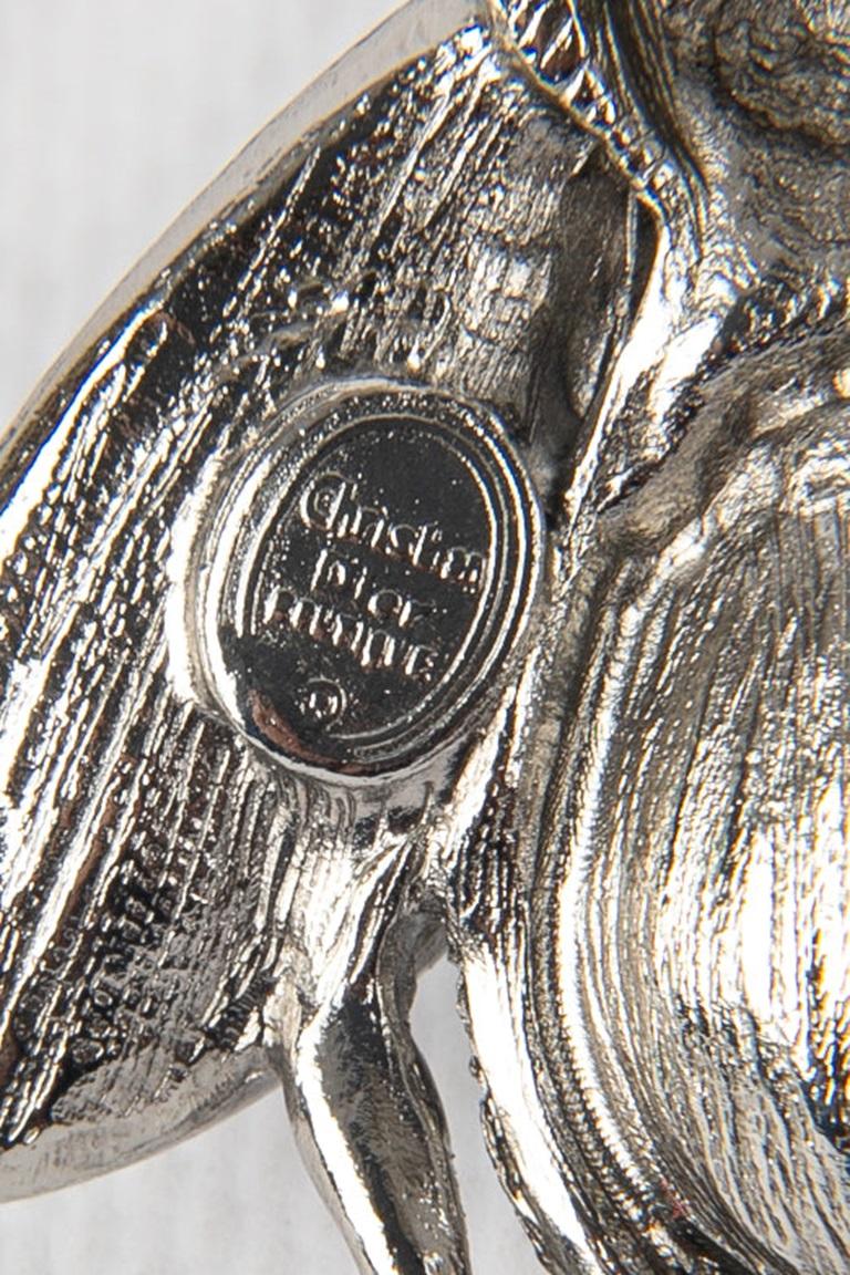 Women's Dior Silvery Metal Bee Brooch For Sale