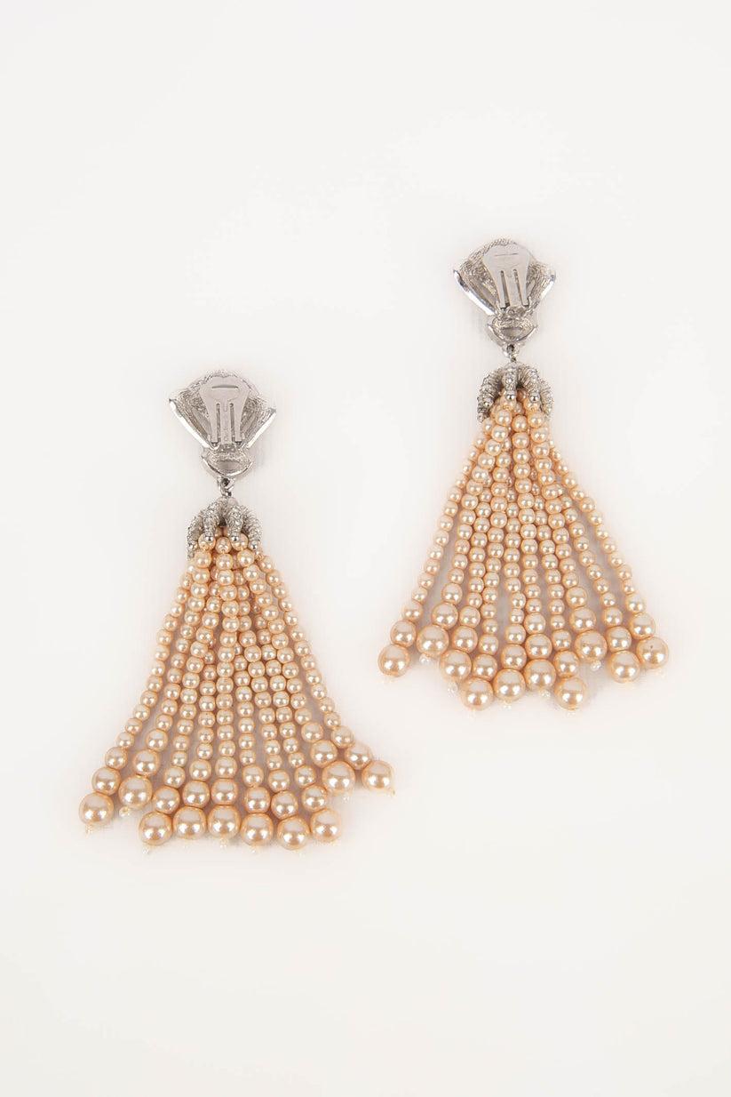 Orecchini a clip in metallo argentato Dior In condizioni buone in vendita a SAINT-OUEN-SUR-SEINE, FR