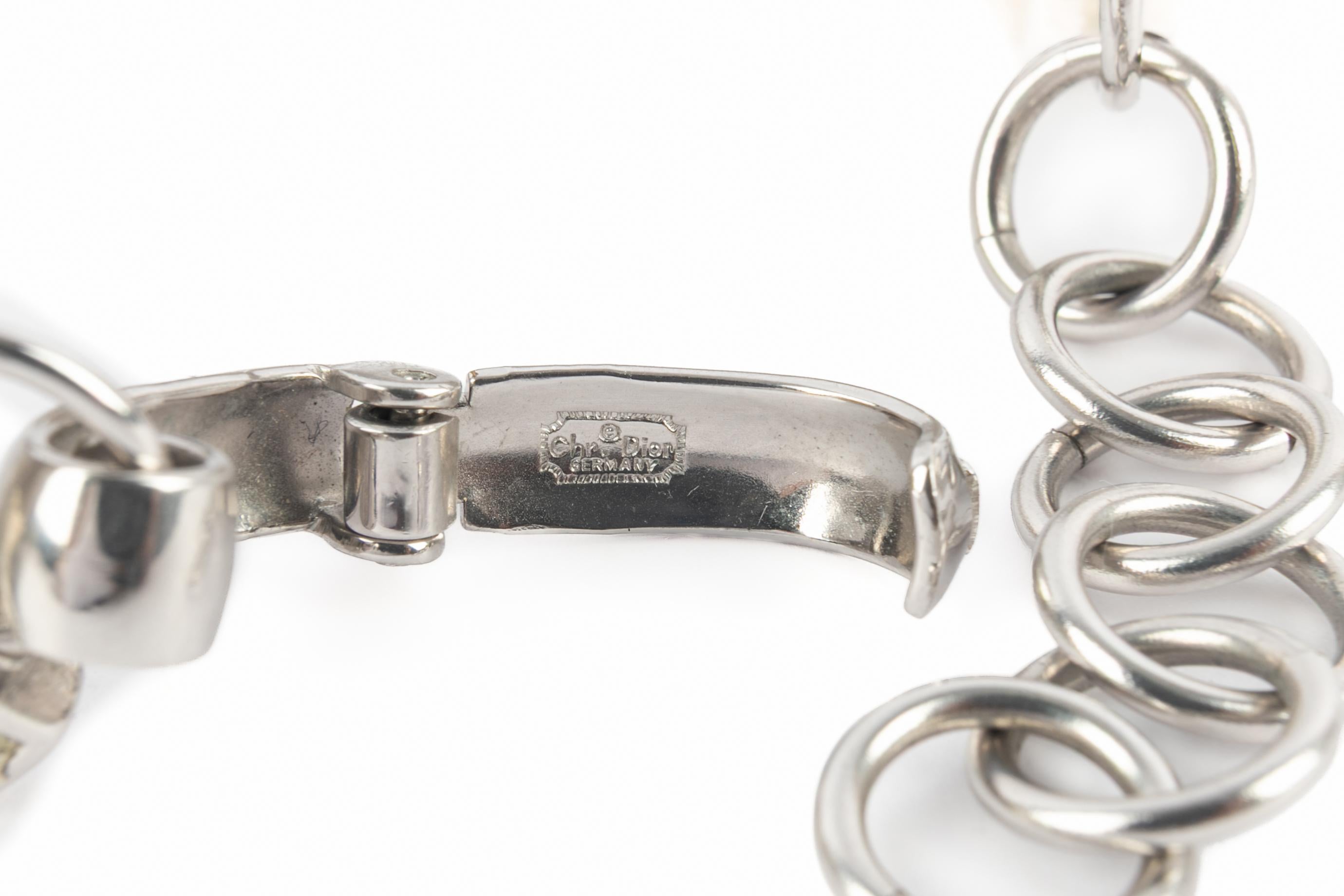 Dior silvery necklace For Sale 7