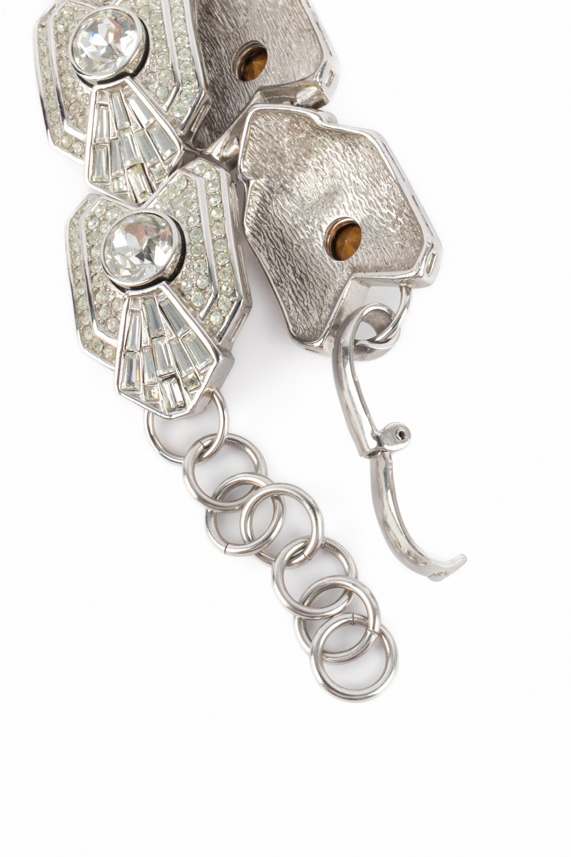 Dior silvery necklace For Sale 5