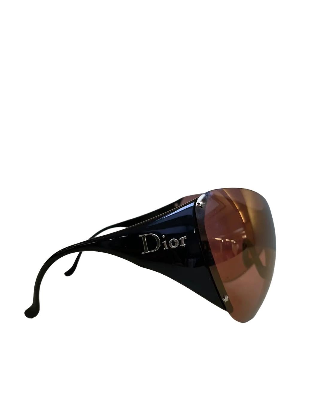 Women's or Men's Dior Ski Oversized Rimless Logo Tinted Sunglasses For Sale