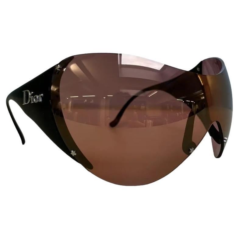 Dior Ski Oversized Rimless Logo Tinted Sunglasses For Sale