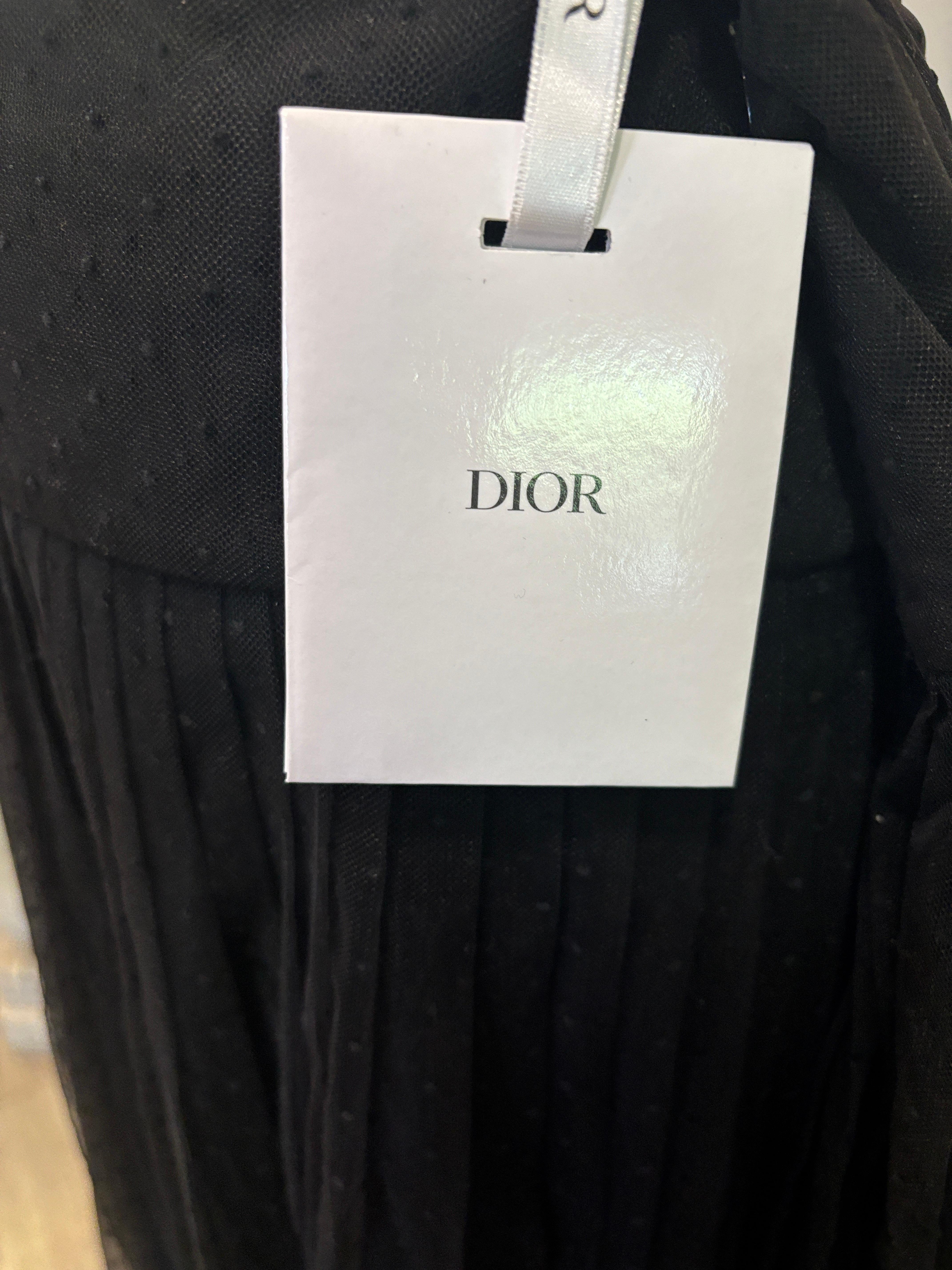 Falda Dior Negra/Nueva/ Talla 12 en venta 3